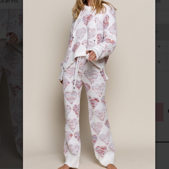 POL Hearts ♥️ Printed Lounge Top - Picture 7 of 7